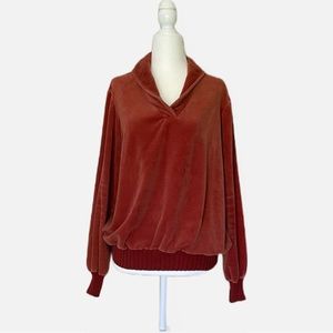 Vintage 70's Sears Velour Pull Over Size S/M
